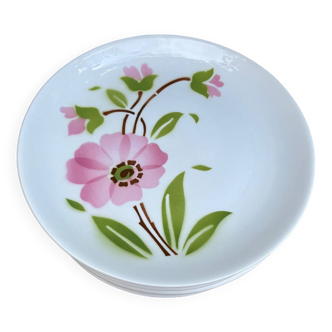 10 dessert plates Moulin des Loups Orchies decor Corinne