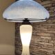 Mushroom lamp 1990 white and blue
