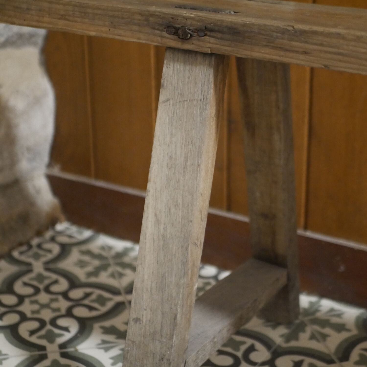 Long church pew