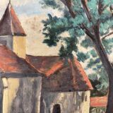 Huile sur panneau vintage