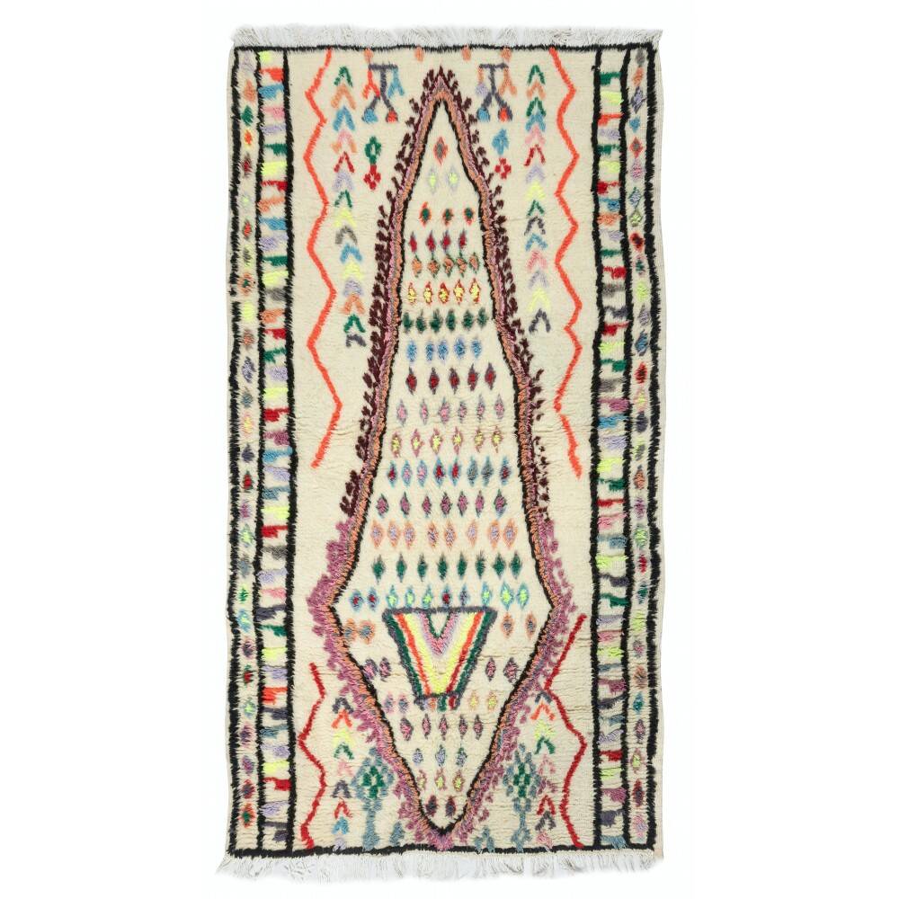 Tapis Tulu turc vintage unique, 100 % laine, noué à la main.