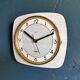 Vintage formica clock rectangular silent wall clock "Gray Galion"