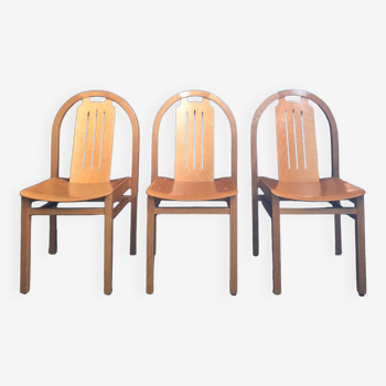 3 chaises Baumann modèle Argos, meubles sièges anciens