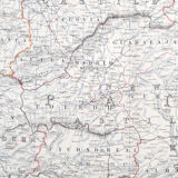 Map of Spain and Portugal c1869 Keith Johnston Royal Atlas Hand coloured map