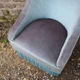 Vintage velvet toad armchair