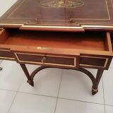 Louis XVl-style mahogany-shaped writing table