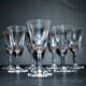 Set of 8 cerdagne wine glasses in cut crystal from saint louis h13cm
