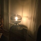 Lampe à poser en verre fumé