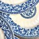 6 blue ironstone dinner plates from Gien