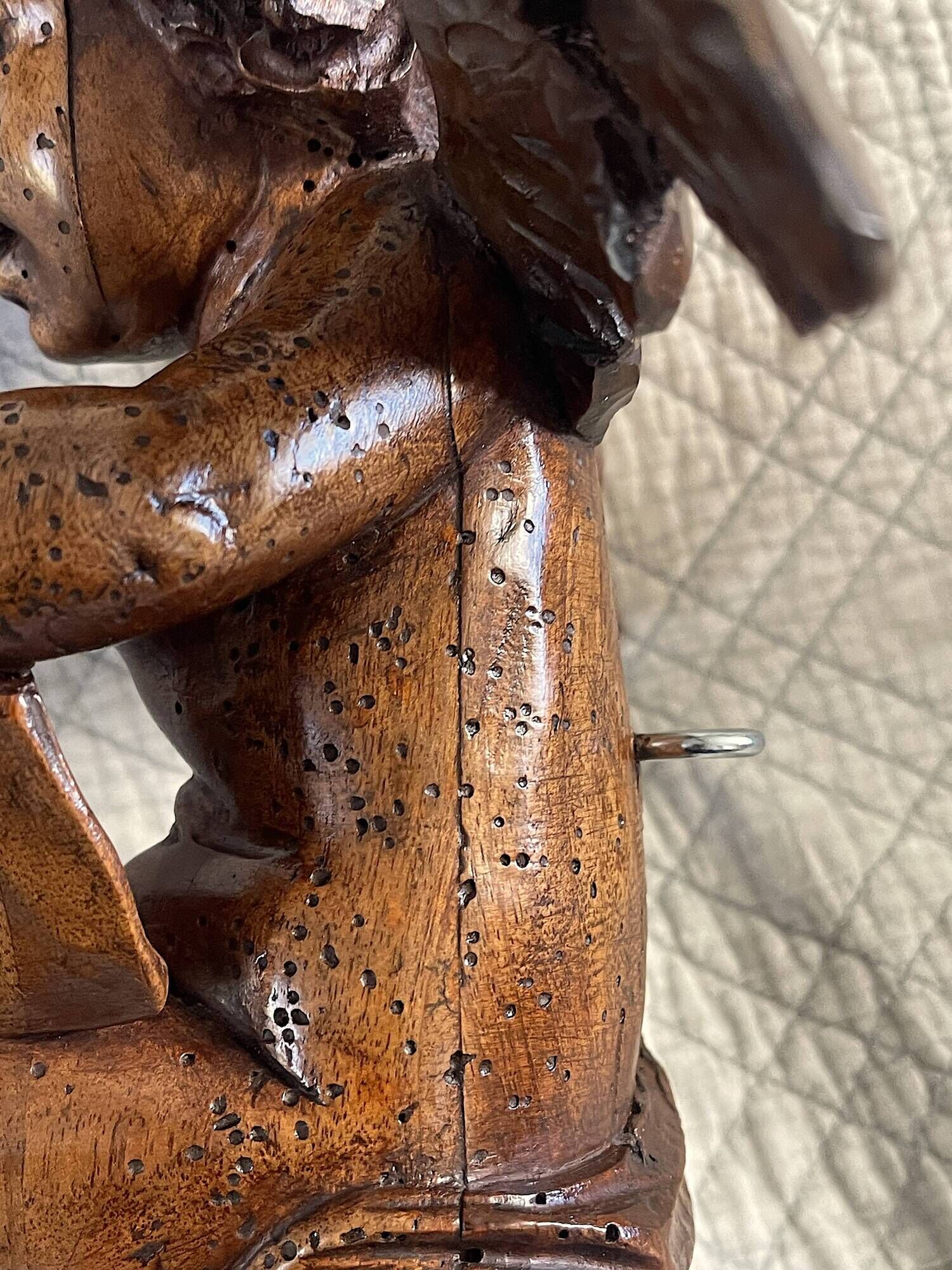 18th Century Carved Wooden Angel/Chestnut/Putto