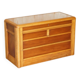Meuble Ralph Lauren en acajou américain et chêne - commode