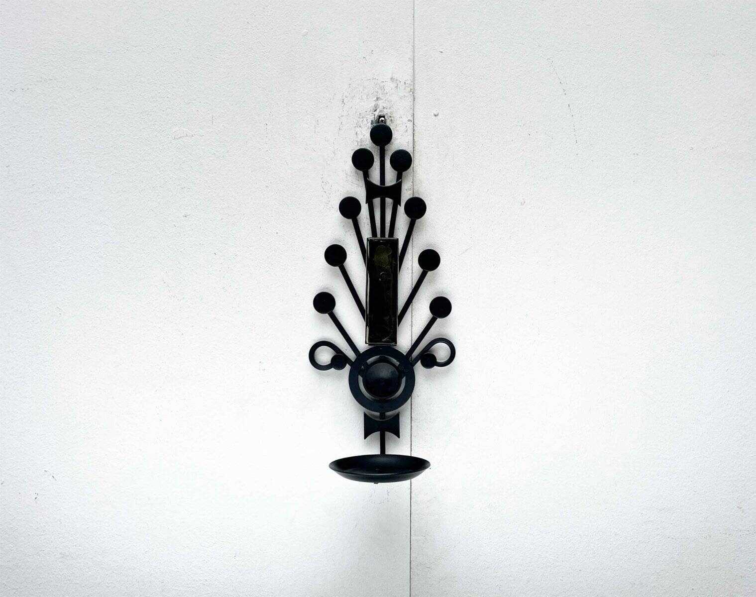 Mid-century modern Danish candle holders in metal and glass by Dantoft, 1960s, set of 2.