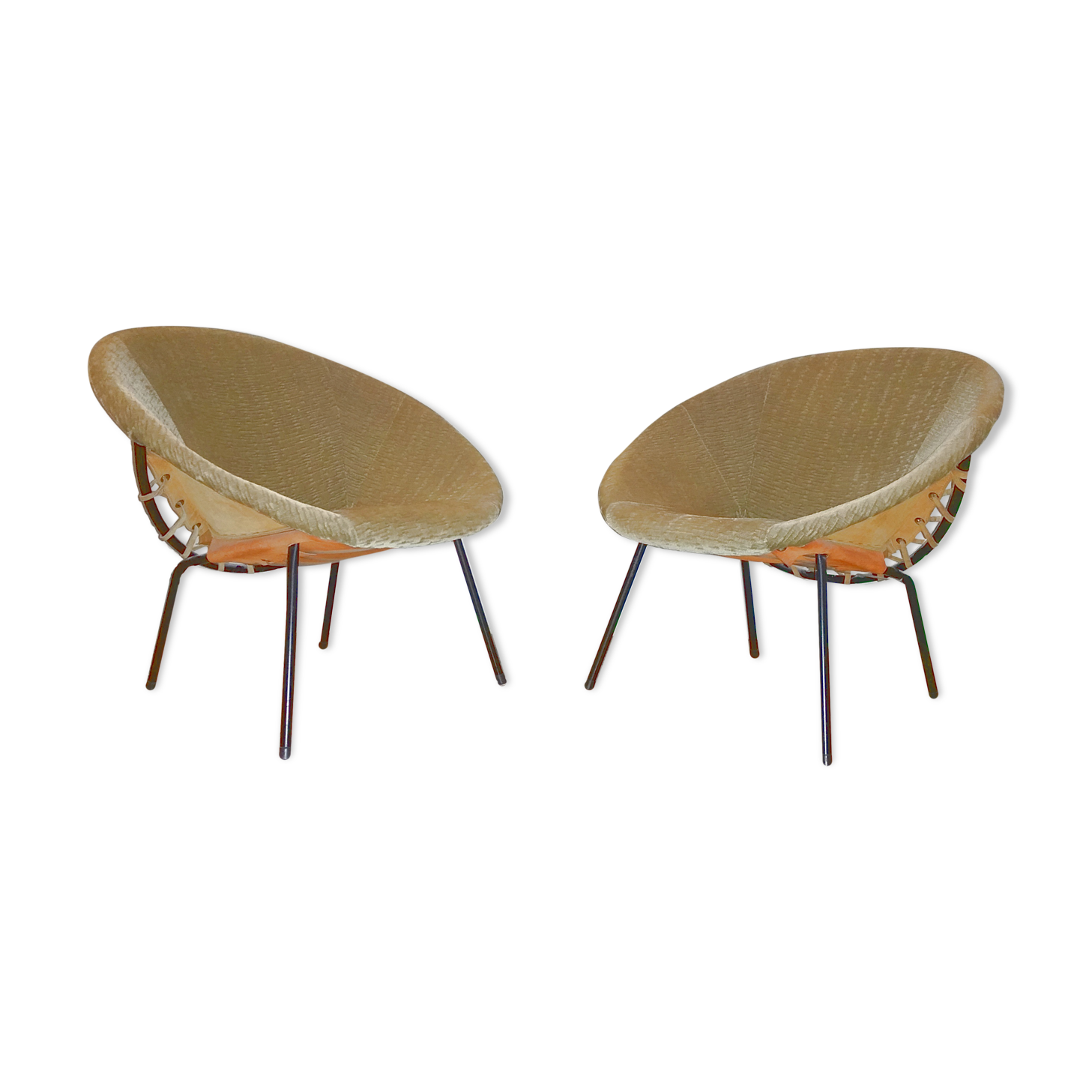 Pair of armcchairs Circle Salamanca Lusch Erzeugnis for Lusch & Co