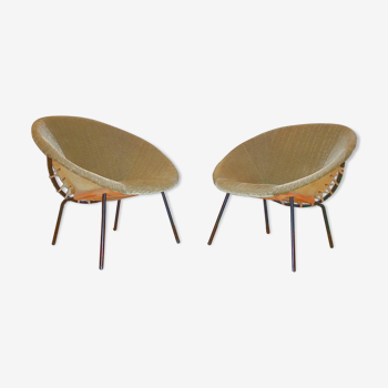 Paire de fauteuils Circle Armchairs de Lusch Erzeugnis pour Lusch & Co
