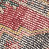 4x9 Shades Of Red & Green Oriental Turkish Vintage Rug, 134x284Cm