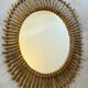 Vintage rattan mirror from the 1950s France