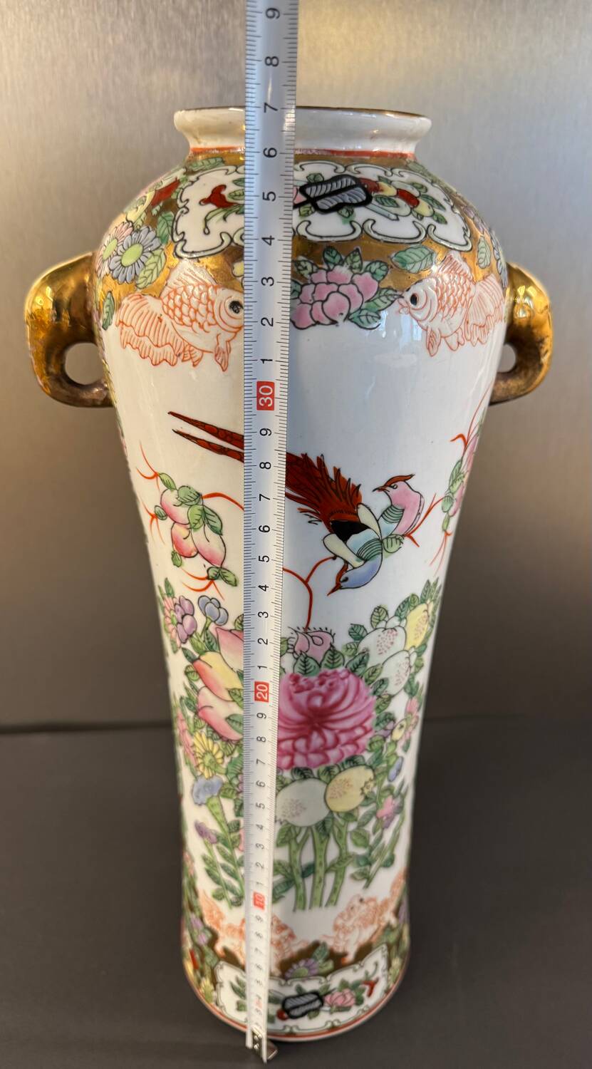 Large porcelain vase with elephant handles – 20th century