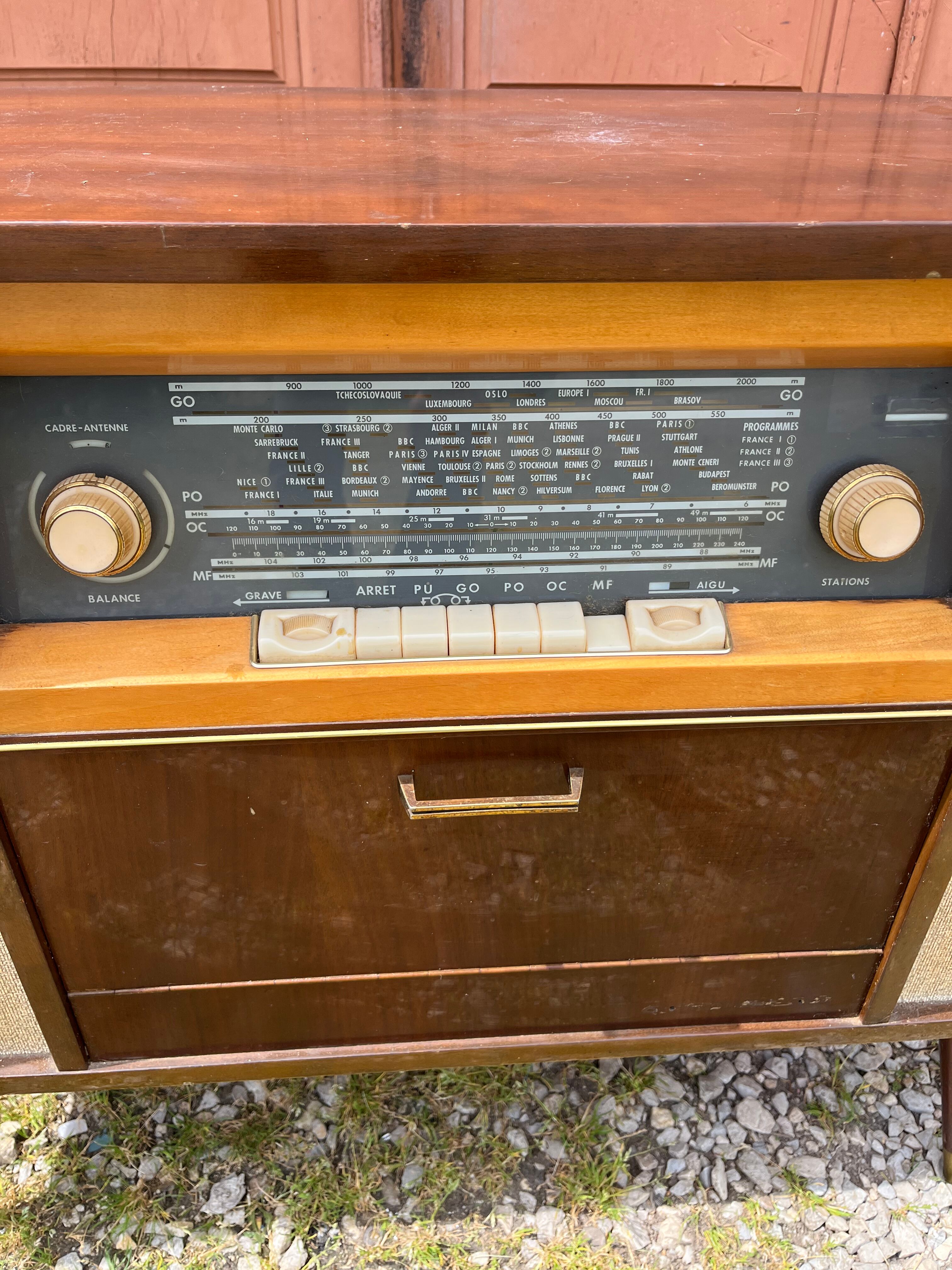 Vintage radio cabinet