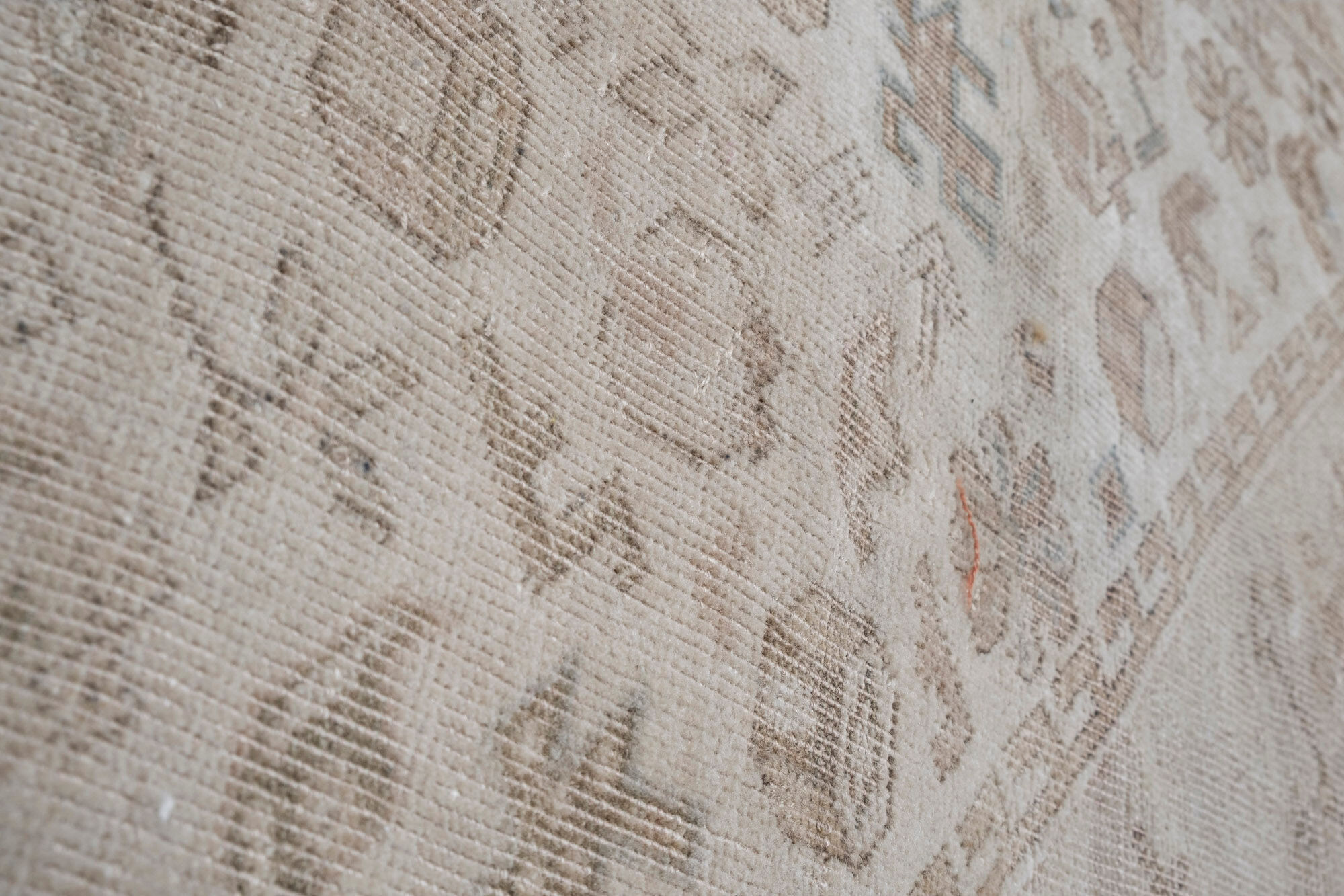 Distressed turkish oushak rug runner 100 x 285 cm