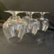 6 old tasting balloon glasses (cognac/armagnac) - light blown crystal