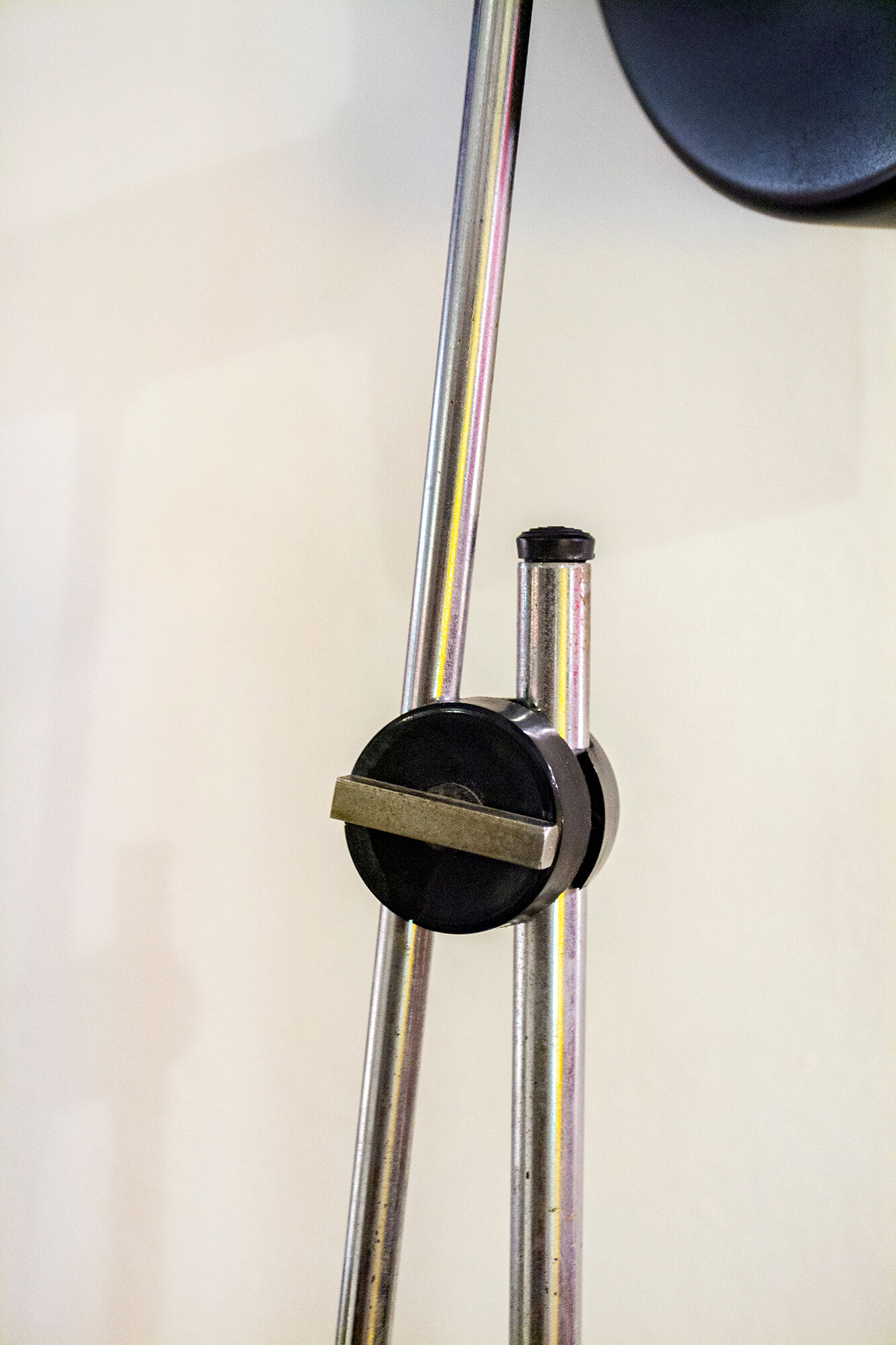 Directional lamp in golden, chromed, marble metal. Italy 60s