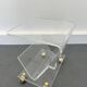 Vintage Acrylic Magazine Rack with Gold / Brass details, Plexiglas