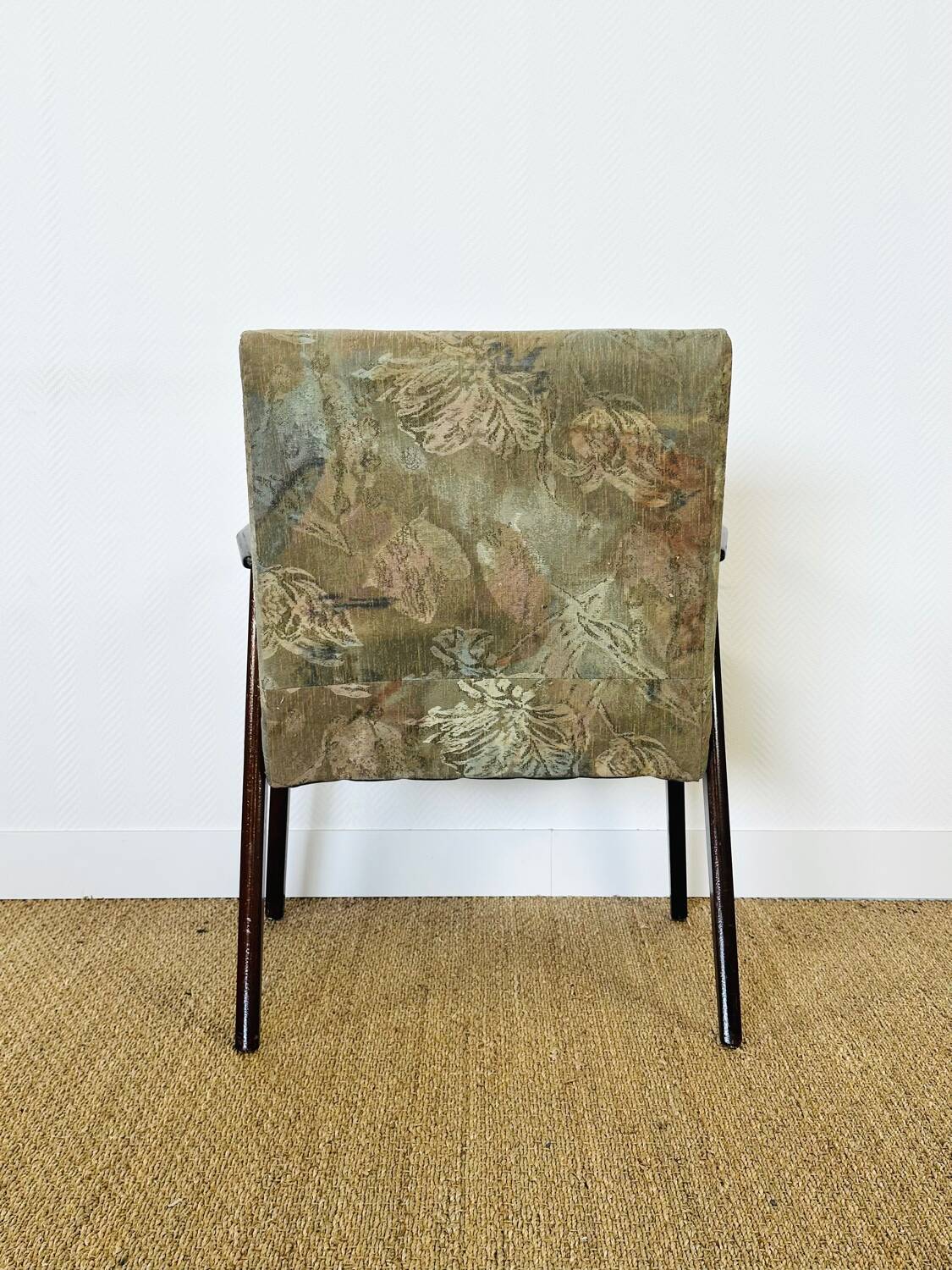 Fauteuil scandinave pieds compas 1960