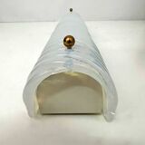 Modern Italian Murano Glass Iridescent Milk Wall Sconces, 80s