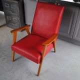 Armchair in 60 years red skai