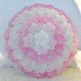 Elegant Murano ceiling light pink flower by Seguso for Venini, Italy