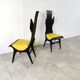 Chaises de salle à manger vintage à haut dossier et flamme par Dante Latorre, 1950