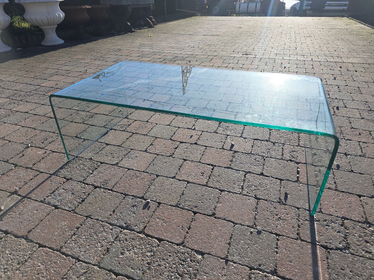 Roche Bobois vintage glass coffee table