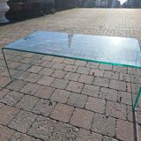 Roche Bobois vintage glass coffee table