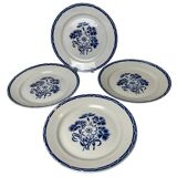 Set of four Lunéville KG plates model Annecy from around 1930.