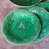 Plates in gien earthen earthenware slurry