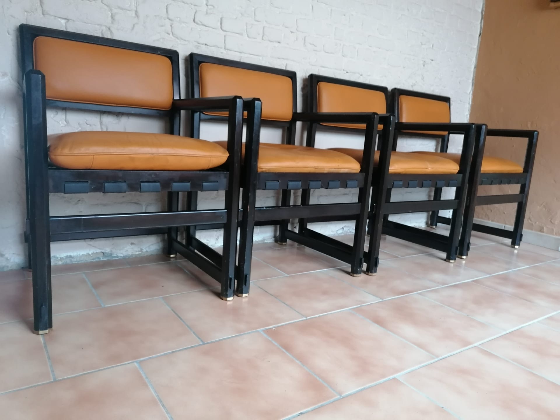 Wooden armchairs, design J.Wormley, Dunbar USA edition