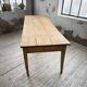Pine and oak farmhouse table with multiple drawers, communal type, 240cm.