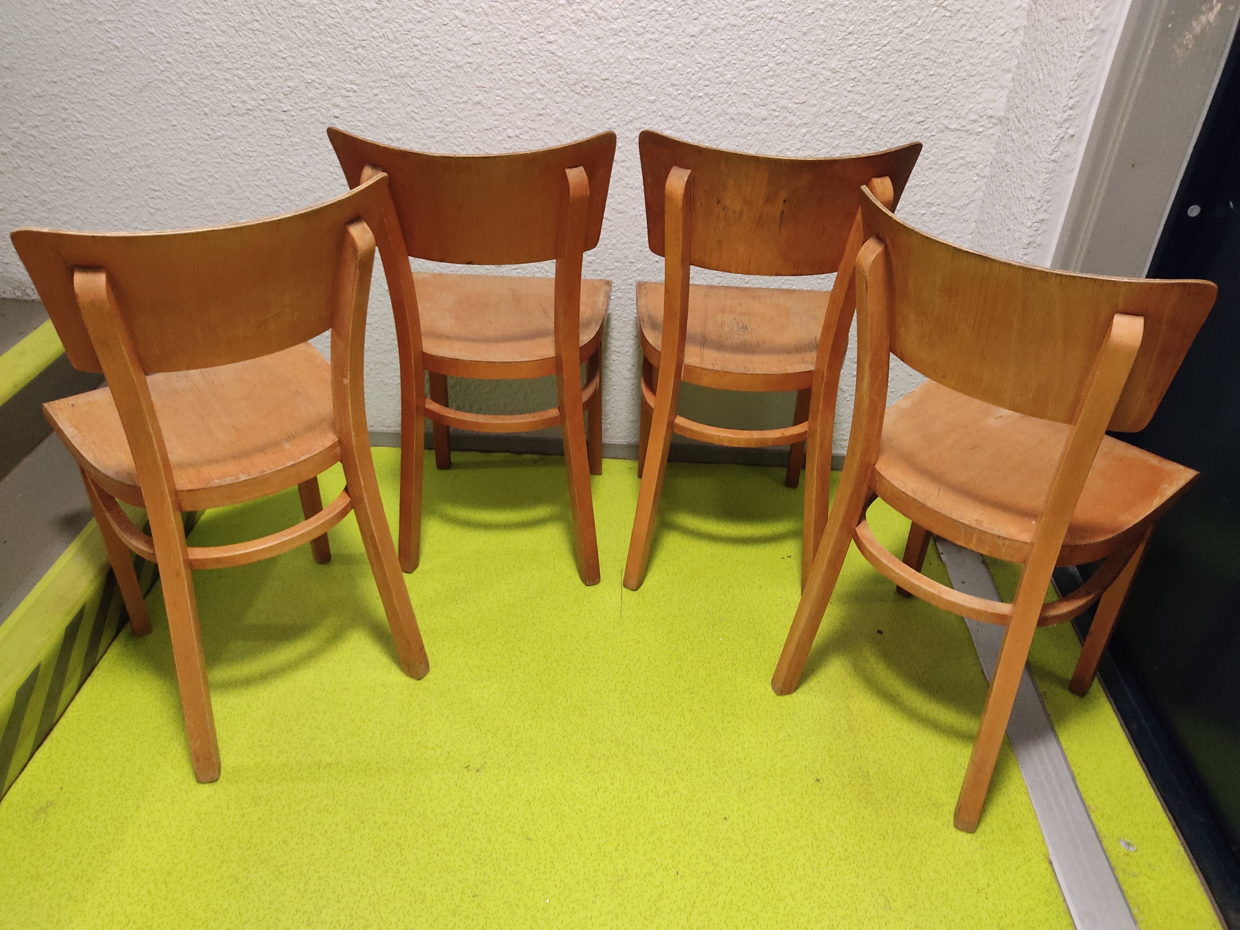 4 bistro chairs 50s Thonet