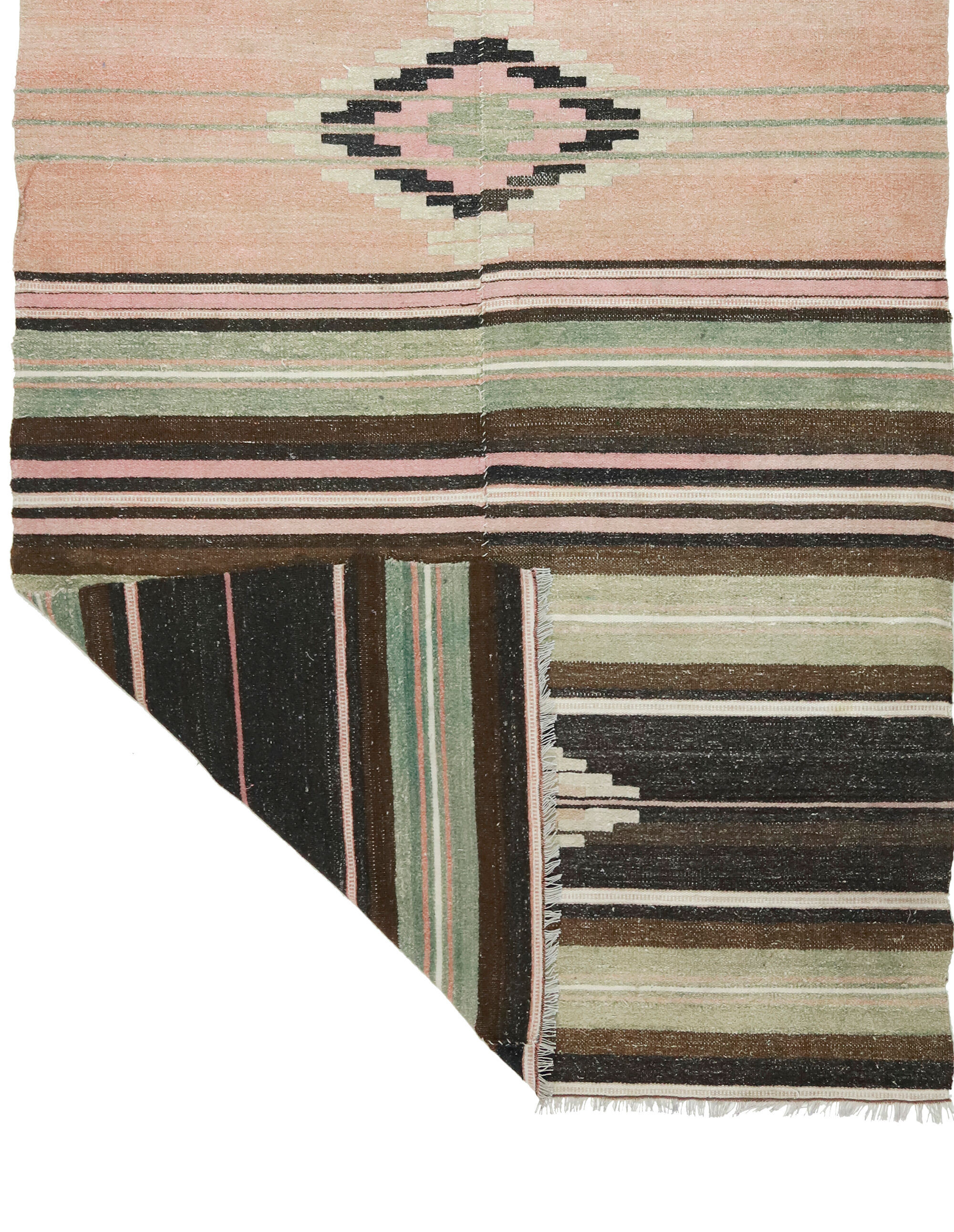 Anatolian handmade kilim rug 270 cm x 130 cm