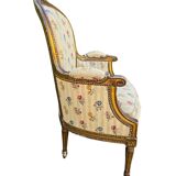 Louis XVI shepherdess in floral fabric