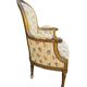 Bergère style Louis XVI en tissu fleuri