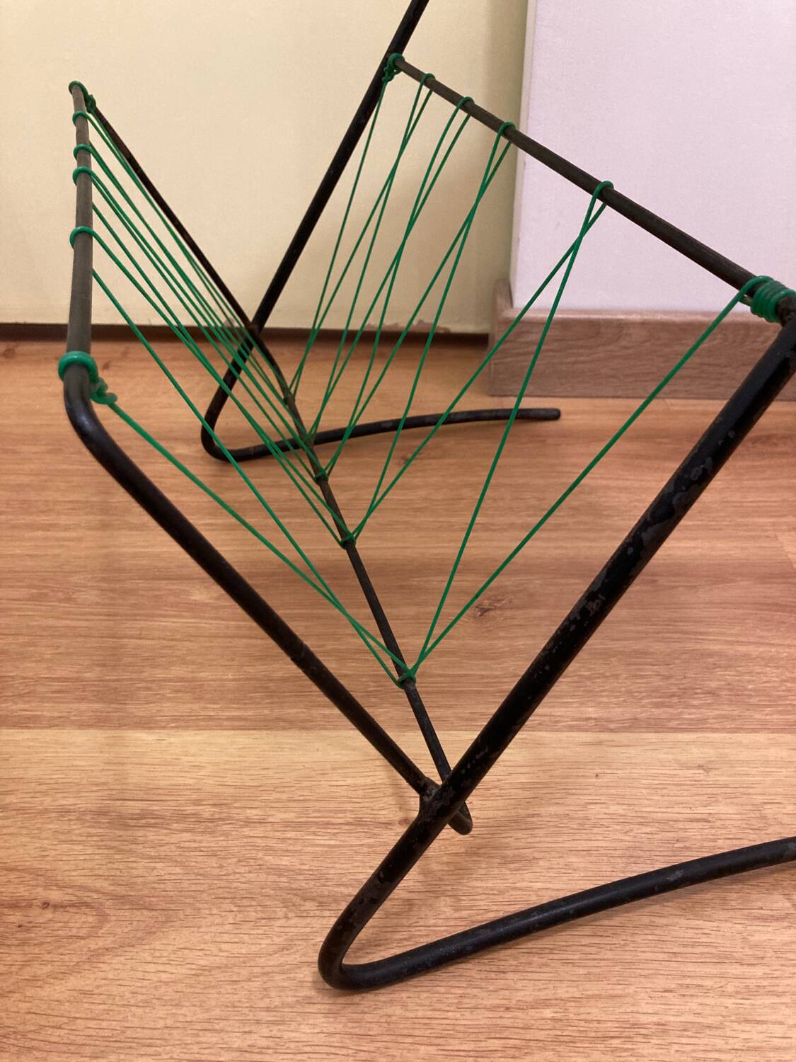 Desserte scoubidou années 50-60 turquoise