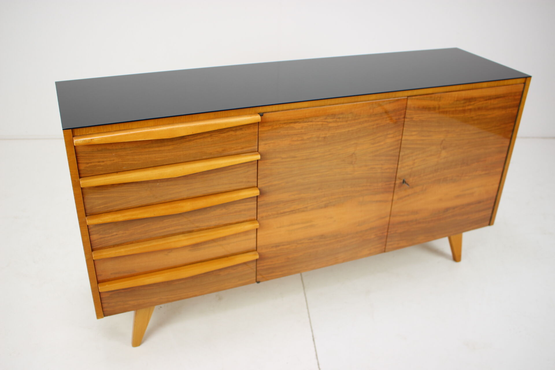 Mid-century upcycled sideboard on high gloss, 1960's