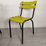 18 yellow metal bistro chairs