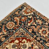 1960s Antique Red & Navy Blue Classic Persian Rug, 287x386Cm