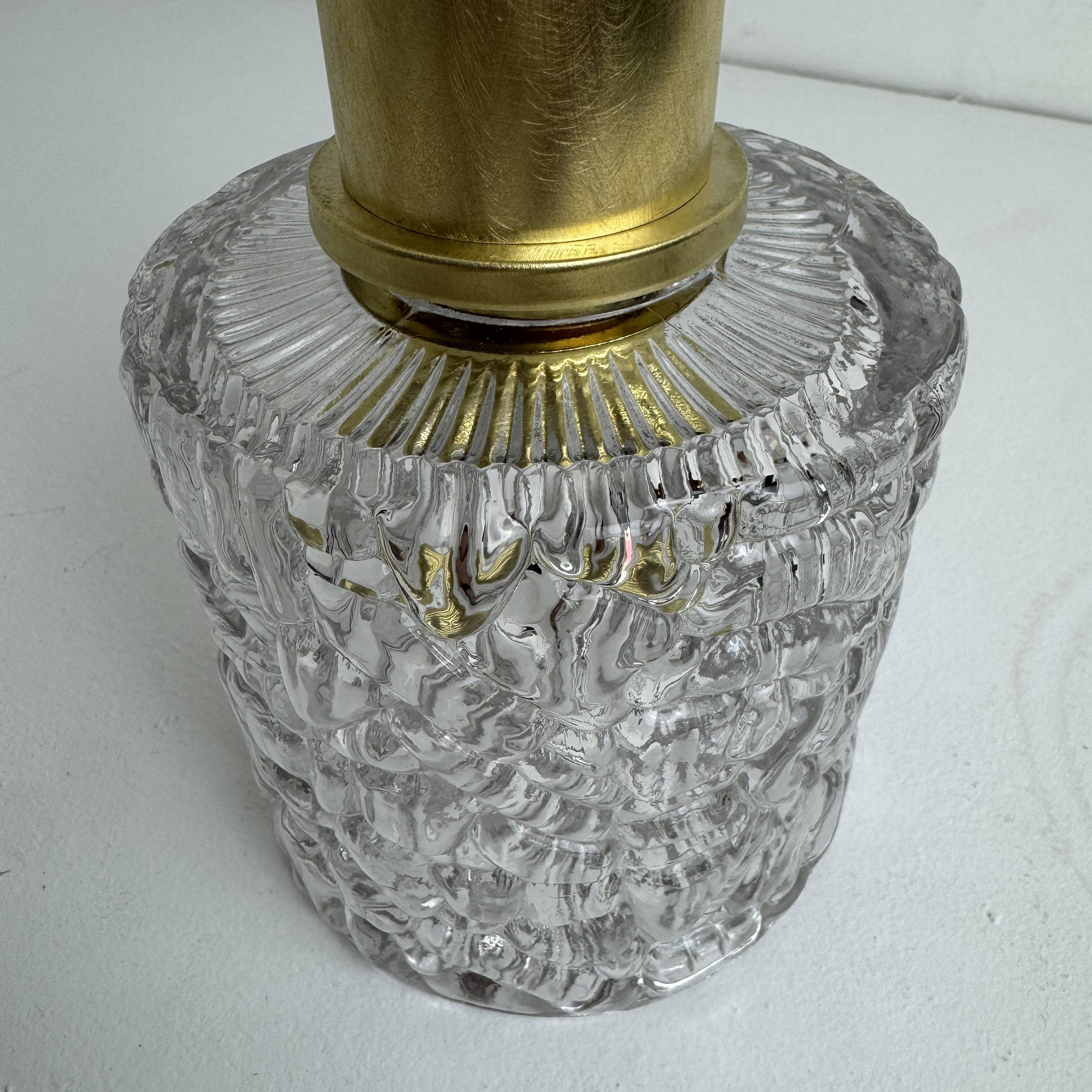 Pair of vintage textured glass suspensions