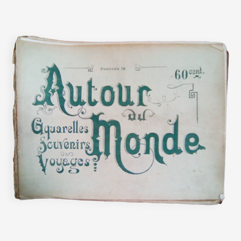 Lot “Around the world, watercolors, memories and travels”, L. BOULANGER Editeurs, Paris