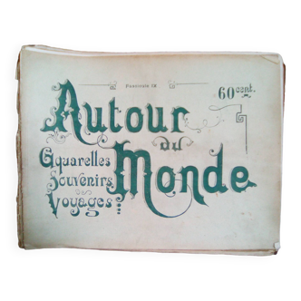 Lot "Autour du monde, aquarelles, souvenirs et voyages", L. BOULANGER Editeurs, Paris