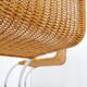 Paire de chaises cantilever en chrome et osier Style Mies Van der Roye