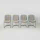 Ensemble de 4 chaises "077" par Studio Cidue pour Cidue, années 1970.